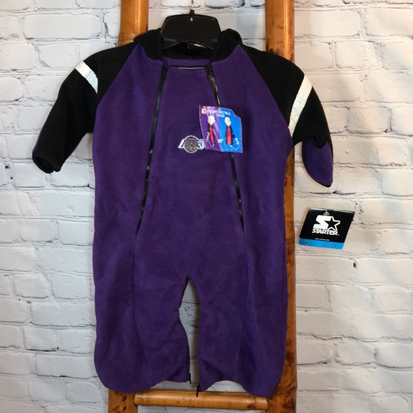 STARTER Other - NWT Vintage STARTER L.A. Lakers Baby Fleece Onesie